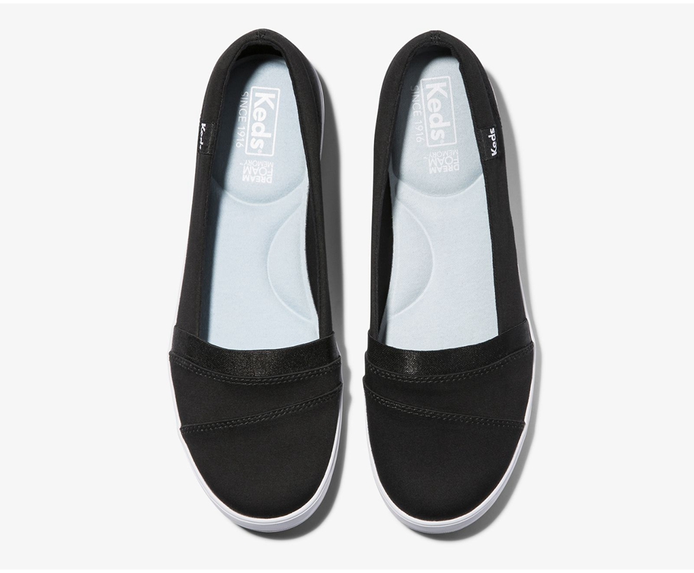 Slip Ons Keds Femme Noir - Carmel - 590-PLDKCH